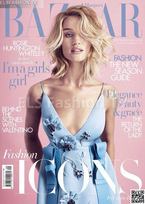 Harpers Bazaar UK September 2015 - Model Rosie Huntington Whiteley